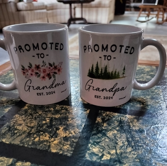 Other - Promoted to Grandma and Grandpa coffee mugs 2024